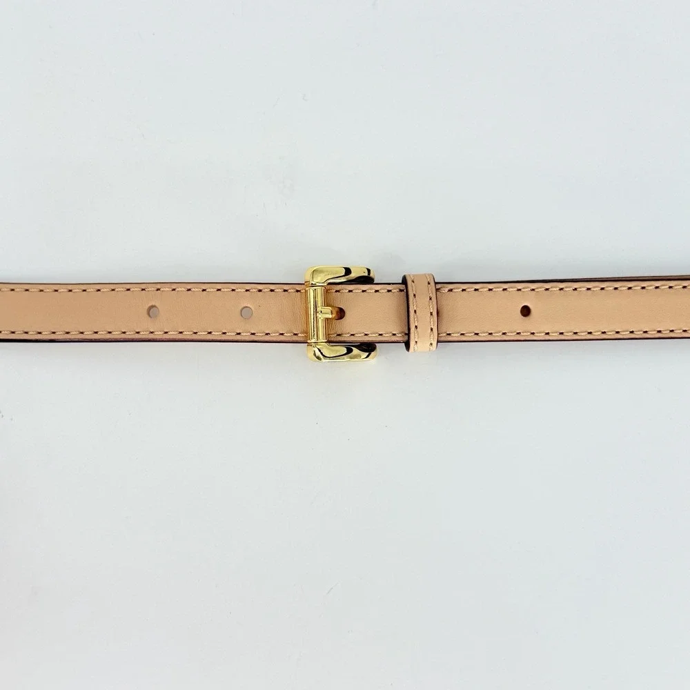 Michael Kors Adjustable Nude Leather Replacement Crossbody Bag Purse Strap Gold